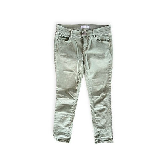 LOFT the skinny crop green pants Sz 00 /24 - Picture 1 of 9